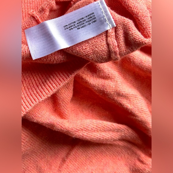 Old Navy button long cotton cardigan apricot/orange Sz S - Picture 3 of 4